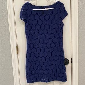 Navy lace dress.